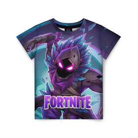 Детская футболка 3D с принтом Fortnite в городе Новоалтайск, 100% гипоаллергенный полиэфир | прямой крой, круглый вырез горловины, длина до линии бедер, чуть спущенное плечо, ткань немного тянется | fortnite | битва | игра | компьютерная игра | королевская | надпись | симулятор | фортнайт