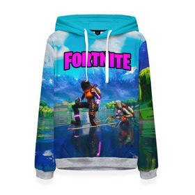 Женская толстовка 3D с принтом Fortnite повозка в городе Новоалтайск, 100% полиэстер  | двухслойный капюшон со шнурком для регулировки, мягкие манжеты на рукавах и по низу толстовки, спереди карман-кенгуру с мягким внутренним слоем. | Тематика изображения на принте: fortnite | game | битва | игра | камуфляж | король | огонь | фортнайн | фортнайт