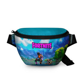 Поясная сумка 3D с принтом Fortnite повозка в городе Новоалтайск, 100% полиэстер | плотная ткань, ремень с регулируемой длиной, внутри несколько карманов для мелочей, основное отделение и карман с обратной стороны сумки застегиваются на молнию | fortnite | game | битва | игра | камуфляж | король | огонь | фортнайн | фортнайт