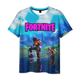 Мужская футболка 3D с принтом Fortnite повозка в городе Новоалтайск, 100% полиэфир | прямой крой, круглый вырез горловины, длина до линии бедер | Тематика изображения на принте: fortnite | game | битва | игра | камуфляж | король | огонь | фортнайн | фортнайт