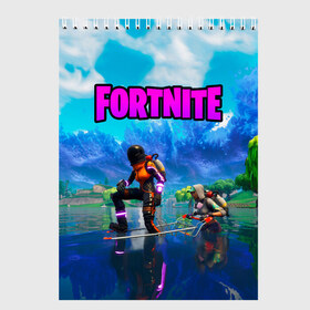 Скетчбук с принтом Fortnite повозка в городе Новоалтайск, 100% бумага
 | 48 листов, плотность листов — 100 г/м2, плотность картонной обложки — 250 г/м2. Листы скреплены сверху удобной пружинной спиралью | Тематика изображения на принте: fortnite | game | битва | игра | камуфляж | король | огонь | фортнайн | фортнайт