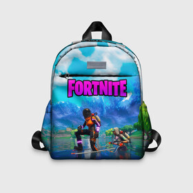 Детский рюкзак 3D с принтом Fortnite повозка в городе Новоалтайск, 100% полиэстер | лямки с регулируемой длиной, сверху петелька, чтобы рюкзак можно было повесить на вешалку. Основное отделение закрывается на молнию, как и внешний карман. Внутри дополнительный карман. По бокам два дополнительных кармашка | fortnite | game | битва | игра | камуфляж | король | огонь | фортнайн | фортнайт