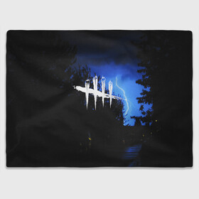 Плед 3D с принтом DEAD BY DAYLIGHT в городе Новоалтайск, 100% полиэстер | закругленные углы, все края обработаны. Ткань не мнется и не растягивается | dead by daylight | game | hillbilly | maniacs | trapper | wraith | деревенщина | игра | мертвые днем | охотник | призрак