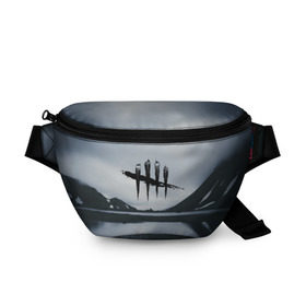 Поясная сумка 3D с принтом DEAD BY DAYLIGHT в городе Новоалтайск, 100% полиэстер | плотная ткань, ремень с регулируемой длиной, внутри несколько карманов для мелочей, основное отделение и карман с обратной стороны сумки застегиваются на молнию | dead by daylight | game | hillbilly | maniacs | trapper | wraith | деревенщина | игра | мертвые днем | охотник | призрак