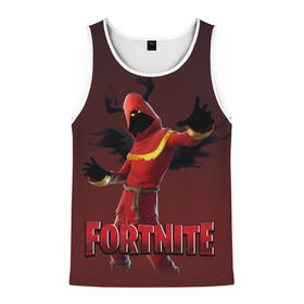 Мужская майка 3D с принтом FORTNITE в городе Новоалтайск, 100% полиэстер | круглая горловина, приталенный силуэт, длина до линии бедра. Пройма и горловина окантованы тонкой бейкой | Тематика изображения на принте: fortnite | битва | игра | компьютерная игра | королевская | надпись | симулятор | фортнайт