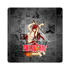 Магнит виниловый Квадрат с принтом Fairy Tail (Эльза) в городе Новоалтайск, полимерный материал с магнитным слоем | размер 9*9 см, закругленные углы | anime | fairy tail | manga | аниме | манга | фейри тейл | фея | хвост | хвост феи | эльза