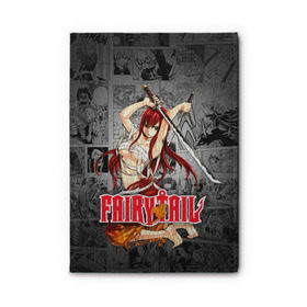 Обложка для автодокументов с принтом Fairy Tail (Эльза) в городе Новоалтайск, натуральная кожа |  размер 19,9*13 см; внутри 4 больших “конверта” для документов и один маленький отдел — туда идеально встанут права | Тематика изображения на принте: anime | fairy tail | manga | аниме | манга | фейри тейл | фея | хвост | хвост феи | эльза