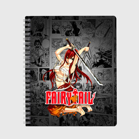 Тетрадь с принтом Fairy Tail (Эльза) в городе Новоалтайск, 100% бумага | 48 листов, плотность листов — 60 г/м2, плотность картонной обложки — 250 г/м2. Листы скреплены сбоку удобной пружинной спиралью. Уголки страниц и обложки скругленные. Цвет линий — светло-серый
 | anime | fairy tail | manga | аниме | манга | фейри тейл | фея | хвост | хвост феи | эльза