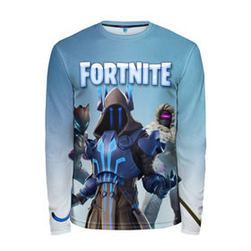 Мужской лонгслив 3D с принтом FORTNITE в городе Новоалтайск, 100% полиэстер | длинные рукава, круглый вырез горловины, полуприлегающий силуэт | fortnite | битва | игра | компьютерная игра | королевская | надпись | симулятор | фортнайт