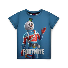 Детская футболка 3D с принтом FORTNITE в городе Новоалтайск, 100% гипоаллергенный полиэфир | прямой крой, круглый вырез горловины, длина до линии бедер, чуть спущенное плечо, ткань немного тянется | fortnite | битва | игра | компьютерная игра | королевская | надпись | симулятор | фортнайт