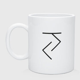 Кружка с принтом Йога - руна в городе Новоалтайск, керамика | объем — 330 мл, диаметр — 80 мм. Принт наносится на бока кружки, можно сделать два разных изображения | Тематика изображения на принте: 