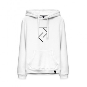 Мужская толстовка хлопок с принтом Йога - руна в городе Новоалтайск, френч-терри, мягкий теплый начес внутри (100% хлопок) | карман-кенгуру, эластичные манжеты и нижняя кромка, капюшон с подкладом и шнурком | 