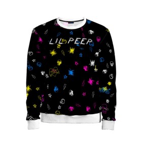 Детский свитшот 3D с принтом Lil Peep (Legend) в городе Новоалтайск, 100% полиэстер | свободная посадка, прямой крой, мягкая тканевая резинка на рукавах и понизу свитшота | Тематика изображения на принте: gustav hr | legend | life | life is beautiful | lil | lil peep | love | pank | peep | rap | rock | sad | грусть | густав элайджа ар | легенда | лил | лил пип | панк | пип | реп | рок | череп | штрихи