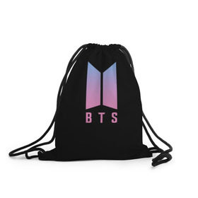 Рюкзак-мешок 3D с принтом BTS Jimin в городе Новоалтайск, 100% полиэстер | плотность ткани — 200 г/м2, размер — 35 х 45 см; лямки — толстые шнурки, застежка на шнуровке, без карманов и подкладки | Тематика изображения на принте: bts | jimin | бтс | группа | корейская | музыка | розовый | цветы | черный