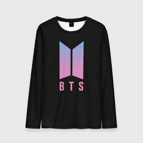 Мужской лонгслив 3D с принтом BTS Jimin в городе Новоалтайск, 100% полиэстер | длинные рукава, круглый вырез горловины, полуприлегающий силуэт | bts | jimin | бтс | группа | корейская | музыка | розовый | цветы | черный