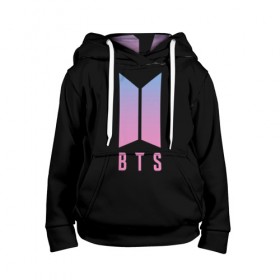 Детская толстовка 3D с принтом BTS J-hope в городе Новоалтайск, 100% полиэстер | двухслойный капюшон со шнурком для регулировки, мягкие манжеты на рукавах и по низу толстовки, спереди карман-кенгуру с мягким внутренним слоем | bts | j hope | бтс | группа | корейская | музыка | розовый | цветы | черный