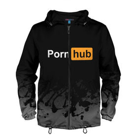 Мужская ветровка 3D с принтом Pornhub в городе Новоалтайск, 100% полиэстер | подол и капюшон оформлены резинкой с фиксаторами, два кармана без застежек по бокам, один потайной карман на груди | brazzers | любовь | чувства