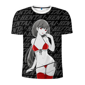 Мужская футболка 3D спортивная с принтом HENTAI CHAN в городе Новоалтайск, 100% полиэстер с улучшенными характеристиками | приталенный силуэт, круглая горловина, широкие плечи, сужается к линии бедра | ahegao | anime | kodome | manga | senpai | аниме | анимэ | ахегао | кодоме | манга | меха | сенпай | юри | яой
