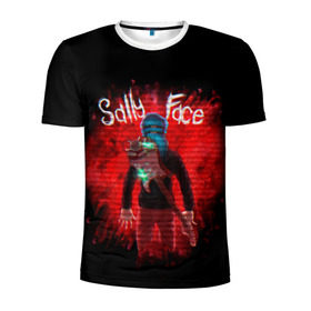 Мужская футболка 3D спортивная с принтом Sally Face в городе Новоалтайск, 100% полиэстер с улучшенными характеристиками | приталенный силуэт, круглая горловина, широкие плечи, сужается к линии бедра | blue | diane | face | fisher | gizmo | henry | johnson | killer | larry | sally | генри | гизмо | джонсон | диана | ларри | лицо | салли | фейс | фишер