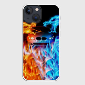 Чехол для iPhone 13 mini с принтом BMW в городе Новоалтайск,  |  | bmw | авто | автомобиль | бмв | вода | логотип | машина | огонь | огонь и вода