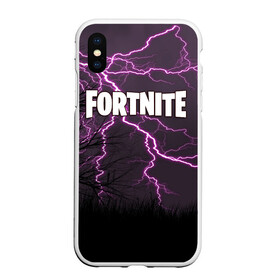 Чехол для iPhone XS Max матовый с принтом FORTNITE в городе Новоалтайск, Силикон | Область печати: задняя сторона чехла, без боковых панелей | Тематика изображения на принте: fortnite | битва | игра | компьютерная игра | королевская | надпись | симулятор | фортнайт