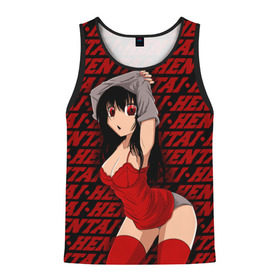 Мужская майка 3D с принтом HENTAI CHAN #1 в городе Новоалтайск, 100% полиэстер | круглая горловина, приталенный силуэт, длина до линии бедра. Пройма и горловина окантованы тонкой бейкой | Тематика изображения на принте: ahegao | anime | kodome | manga | senpai | аниме | анимэ | ахегао | кодоме | манга | меха | сенпай | юри | яой
