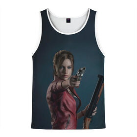 Мужская майка 3D с принтом Claire Redfield в городе Новоалтайск, 100% полиэстер | круглая горловина, приталенный силуэт, длина до линии бедра. Пройма и горловина окантованы тонкой бейкой | 2 | biohazard | claire | evil | horror | raccoon | resident | survival | t virus | t вирус | выживание | зла | кеннеди | клэр | леон | обитель | раккун | редфилд | скотт | ужас