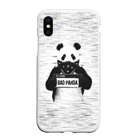 Чехол для iPhone XS Max матовый с принтом BAD PANDA в городе Новоалтайск, Силикон | Область печати: задняя сторона чехла, без боковых панелей | bad | bear | panda | медведь | панда