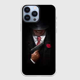 Чехол для iPhone 13 Pro Max с принтом Mafia в городе Новоалтайск,  |  | Тематика изображения на принте: gangster | gun | gungster | illustration | mafia | арт | галстук | гангстер | гвоздика | зубы | костюм | крестный отец | мафия | минимализм | оружие | пистолет | пуля | темный | черный | шляпа