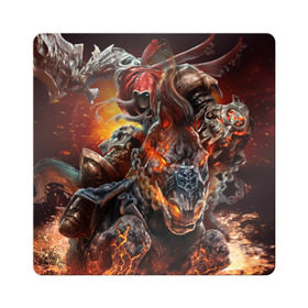 Магнит виниловый Квадрат с принтом Демон-Всадник (Darksiders) в городе Новоалтайск, полимерный материал с магнитным слоем | размер 9*9 см, закругленные углы | Тематика изображения на принте: 2019 | 666 | anime | darksiders | demon | game | marvel | phantom | аниме | википедия | демон | доспехи | духи | дьявол | игра | лошадь | магия | марвел | меч | мистика | огненная | фэнтази | фэнтези | цепь | эзотерика | япония