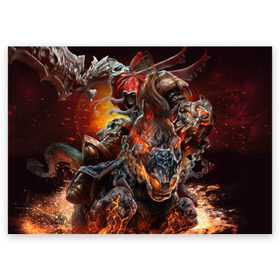 Поздравительная открытка с принтом Демон-Всадник (Darksiders) в городе Новоалтайск, 100% бумага | плотность бумаги 280 г/м2, матовая, на обратной стороне линовка и место для марки
 | Тематика изображения на принте: 2019 | 666 | anime | darksiders | demon | game | marvel | phantom | аниме | википедия | демон | доспехи | духи | дьявол | игра | лошадь | магия | марвел | меч | мистика | огненная | фэнтази | фэнтези | цепь | эзотерика | япония