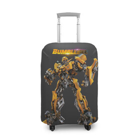 Чехол для чемодана 3D с принтом BumbleBee в городе Новоалтайск, 86% полиэфир, 14% спандекс | двустороннее нанесение принта, прорези для ручек и колес | autobot | camaro | chevrolet | kefer | movie | volkswagen | автобот | бамблби | желтая | кино | лого | трансформер | трансформеры | фан | фильм | черная | шершень | шмель