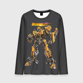 Мужской лонгслив 3D с принтом BumbleBee в городе Новоалтайск, 100% полиэстер | длинные рукава, круглый вырез горловины, полуприлегающий силуэт | Тематика изображения на принте: autobot | camaro | chevrolet | kefer | movie | volkswagen | автобот | бамблби | желтая | кино | лого | трансформер | трансформеры | фан | фильм | черная | шершень | шмель