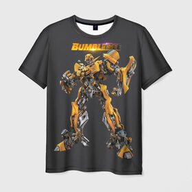 Мужская футболка 3D с принтом BumbleBee в городе Новоалтайск, 100% полиэфир | прямой крой, круглый вырез горловины, длина до линии бедер | Тематика изображения на принте: autobot | camaro | chevrolet | kefer | movie | volkswagen | автобот | бамблби | желтая | кино | лого | трансформер | трансформеры | фан | фильм | черная | шершень | шмель