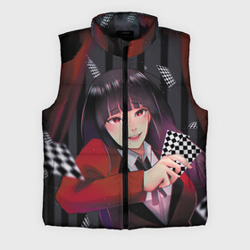Мужской жилет утепленный 3D с принтом kakegurui yumeko art в городе Новоалтайск,  |  | anime | compulsive gambler | kakegurui | manga | аниме | безумный азарт | дзябами | карты | манга | покер | скучная девушка | юмэко джабами