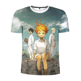 Мужская футболка 3D спортивная с принтом The Promised Neverland в городе Новоалтайск, 100% полиэстер с улучшенными характеристиками | приталенный силуэт, круглая горловина, широкие плечи, сужается к линии бедра | anime | the promised neverland | yakusoku no neverland | аниме | изабелла | манга | норман | обещание волшебной стране | рэй | эмма