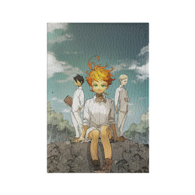 Обложка для паспорта матовая кожа с принтом The Promised Neverland в городе Новоалтайск, натуральная матовая кожа | размер 19,3 х 13,7 см; прозрачные пластиковые крепления | anime | the promised neverland | yakusoku no neverland | аниме | изабелла | манга | норман | обещание волшебной стране | рэй | эмма