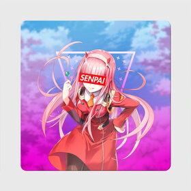 Магнит виниловый Квадрат с принтом Anime (Senpai 5) в городе Новоалтайск, полимерный материал с магнитным слоем | размер 9*9 см, закругленные углы | ahegao | anime | manga | sempai | senpai | аниме | ахегао | манга | семпай | сенпай