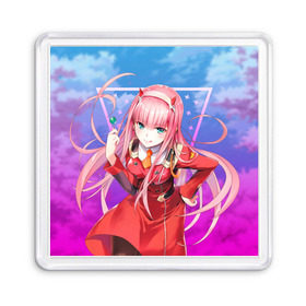 Магнит 55*55 с принтом Darling in the Franxx (002) в городе Новоалтайск, Пластик | Размер: 65*65 мм; Размер печати: 55*55 мм | 002. аниме | ahegao | anime | darling in the franxx | franxx | manga | sempai | senpai | ахегао | манга | милый во франкcе | семпай | сенпай | франкс