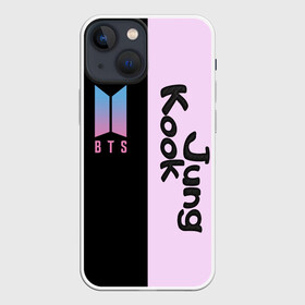 Чехол для iPhone 13 mini с принтом BTS Jung Kook в городе Новоалтайск,  |  | bts | jung kook | бтс | группа | корейская | музыка | розовый | цветы | черный