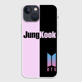 Чехол для iPhone 13 mini с принтом BTS Jung Kook в городе Новоалтайск,  |  | bts | jung kook | бтс | группа | корейская | музыка | розовый | цветы | черный