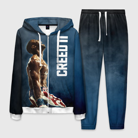 Мужской костюм 3D с принтом Creed 2 в городе Новоалтайск, 100% полиэстер | Манжеты и пояс оформлены тканевой резинкой, двухслойный капюшон со шнурком для регулировки, карманы спереди | Тематика изображения на принте: creed | jordan | lundgren | stallone | бальбоа | бокс | джордан | крид | лундгрен | ринг | рокки | сильвестр | сталлоне