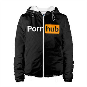 Женская куртка 3D с принтом PORNOHUB в городе Новоалтайск, ткань верха — 100% полиэстер, подклад — флис | прямой крой, подол и капюшон оформлены резинкой с фиксаторами, два кармана без застежек по бокам, один большой потайной карман на груди. Карман на груди застегивается на липучку | brazzers | hub | бразерс