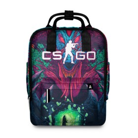 Женский рюкзак 3D с принтом CS-GO Hyper Beast в городе Новоалтайск, 100% полиэстер | лямки с регулируемой длиной, сверху ручки, чтобы рюкзак нести как сумку. Основное отделение закрывается на молнию, как и внешний карман. Внутри два дополнительных кармана, один из которых закрывается на молнию. По бокам два дополнительных кармашка, куда поместится маленькая бутылочка
 | 2019 | computer game | counter strike | cs | cs go | csgo | dota | dota2 | game | howl | hyperbeast | warning | автомат | вой | го | игрок | компьютерная игра | контр страйк | контра | кс | оружие | турнир