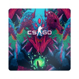 Магнит виниловый Квадрат с принтом CS-GO Hyper Beast в городе Новоалтайск, полимерный материал с магнитным слоем | размер 9*9 см, закругленные углы | 2019 | computer game | counter strike | cs | cs go | csgo | dota | dota2 | game | howl | hyperbeast | warning | автомат | вой | го | игрок | компьютерная игра | контр страйк | контра | кс | оружие | турнир