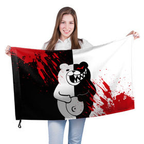 Флаг 3D с принтом MONOKUMA в городе Новоалтайск, 100% полиэстер | плотность ткани — 95 г/м2, размер — 67 х 109 см. Принт наносится с одной стороны | ahegao | anime | bear | blood | danganronpa | derector | despair | girls | happy | havoc | manga | monokuma | panda | red | robot | trigger | ultra | аниме | ахегао | директор | кровь | манга | медведь | монокума | панда | робот