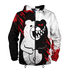 Мужская ветровка 3D с принтом MONOKUMA в городе Новоалтайск, 100% полиэстер | подол и капюшон оформлены резинкой с фиксаторами, два кармана без застежек по бокам, один потайной карман на груди | Тематика изображения на принте: ahegao | anime | bear | blood | danganronpa | derector | despair | girls | happy | havoc | manga | monokuma | panda | red | robot | trigger | ultra | аниме | ахегао | директор | кровь | манга | медведь | монокума | панда | робот