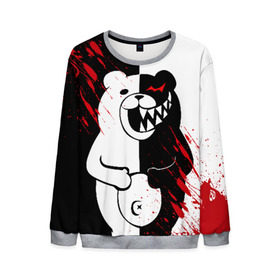 Мужской свитшот 3D с принтом MONOKUMA в городе Новоалтайск, 100% полиэстер с мягким внутренним слоем | круглый вырез горловины, мягкая резинка на манжетах и поясе, свободная посадка по фигуре | ahegao | anime | bear | blood | danganronpa | derector | despair | girls | happy | havoc | manga | monokuma | panda | red | robot | trigger | ultra | аниме | ахегао | директор | кровь | манга | медведь | монокума | панда | робот