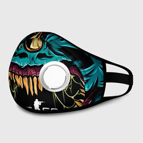 Маска из неопрена с принтом CS GO hyper beast skin в городе Новоалтайск, неопрен 100% | Форма огибающая нос. Резинки для ушей с дополнительной резинкой на затылке. Клапан для выдоха для активного дыхания при занятиях спортом. Эластичный материал маски и окантовки для лучшего растяжения и прилегания маски.  | beast | counterstike | csgo | hyper | hyperbeast | m4a1s | steam | винтовка | контра | кс | ксго | шмотки