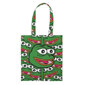 Шоппер 3D с принтом Good / Sad frog  в городе Новоалтайск, 100% полиэстер | Плотность: 200 г/м2; Размер: 34×35 см; Высота лямок: 30 см | bad | dab | frog | good | kek | pepe | sad | кек | лягушка | мем | мемы | пепе | со смыслом | фрог